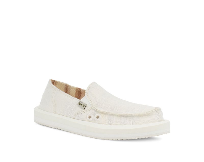 Chaussures Sanuk Donna ST Hemp Femme - Blanche EGVJKM283